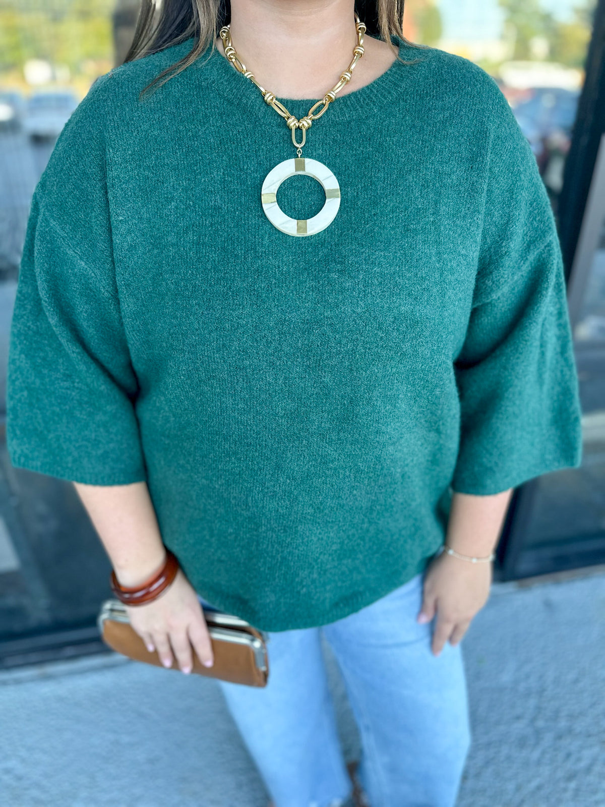 Julie Top - hunter green