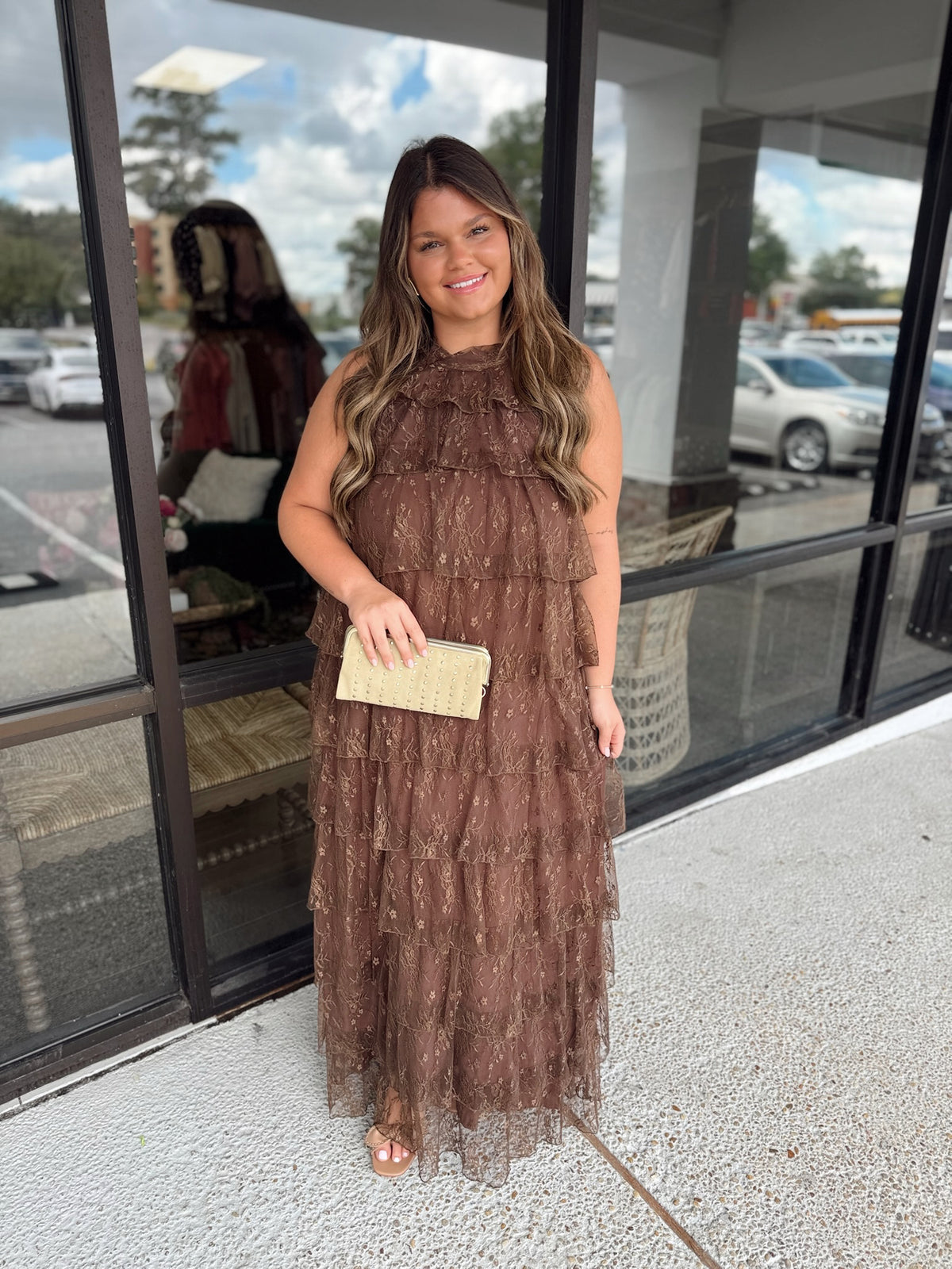 Ella Lace Maxi - brown