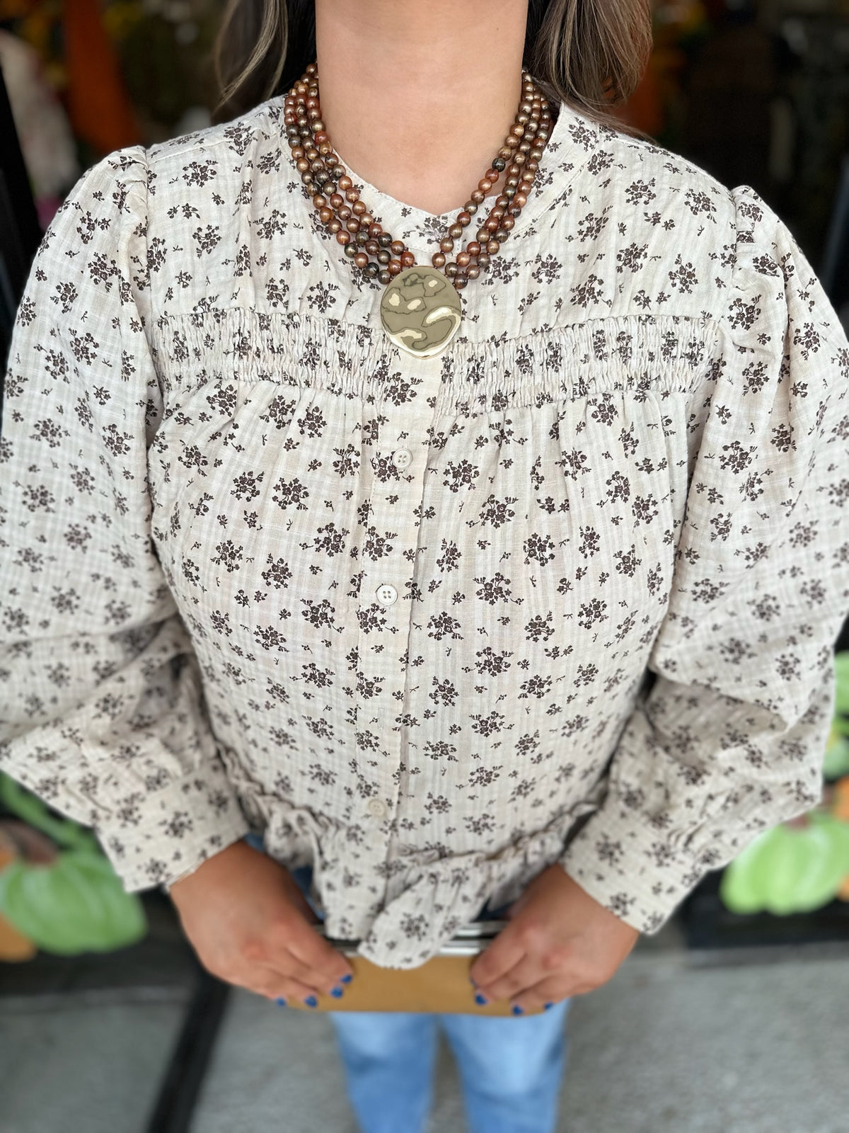 Southern Belle Top - brown/mocha