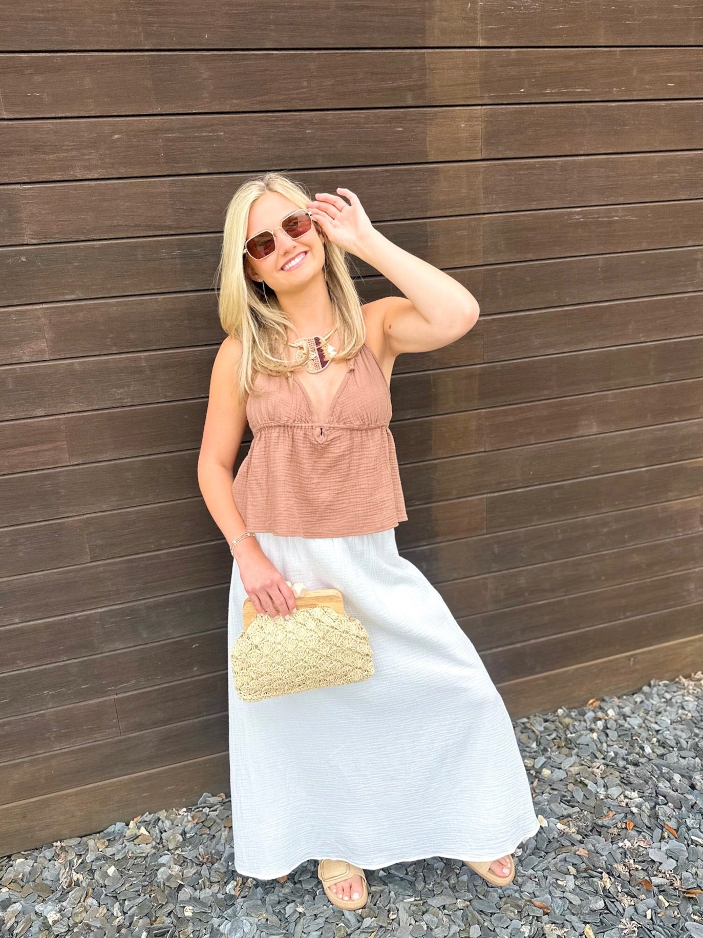 Maria Halter Top - tiramisu