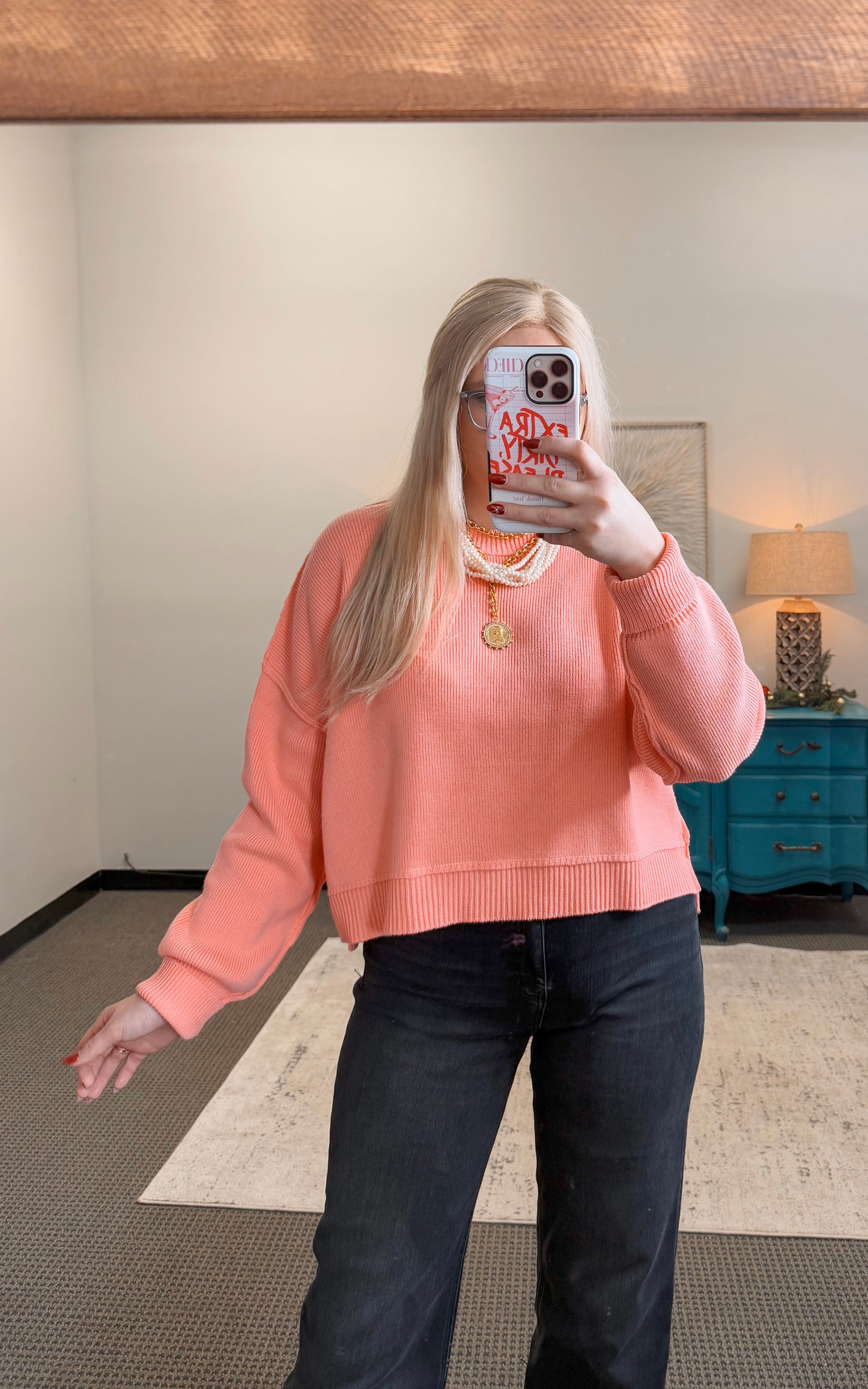 Peachy Girl Top- Peach Pink