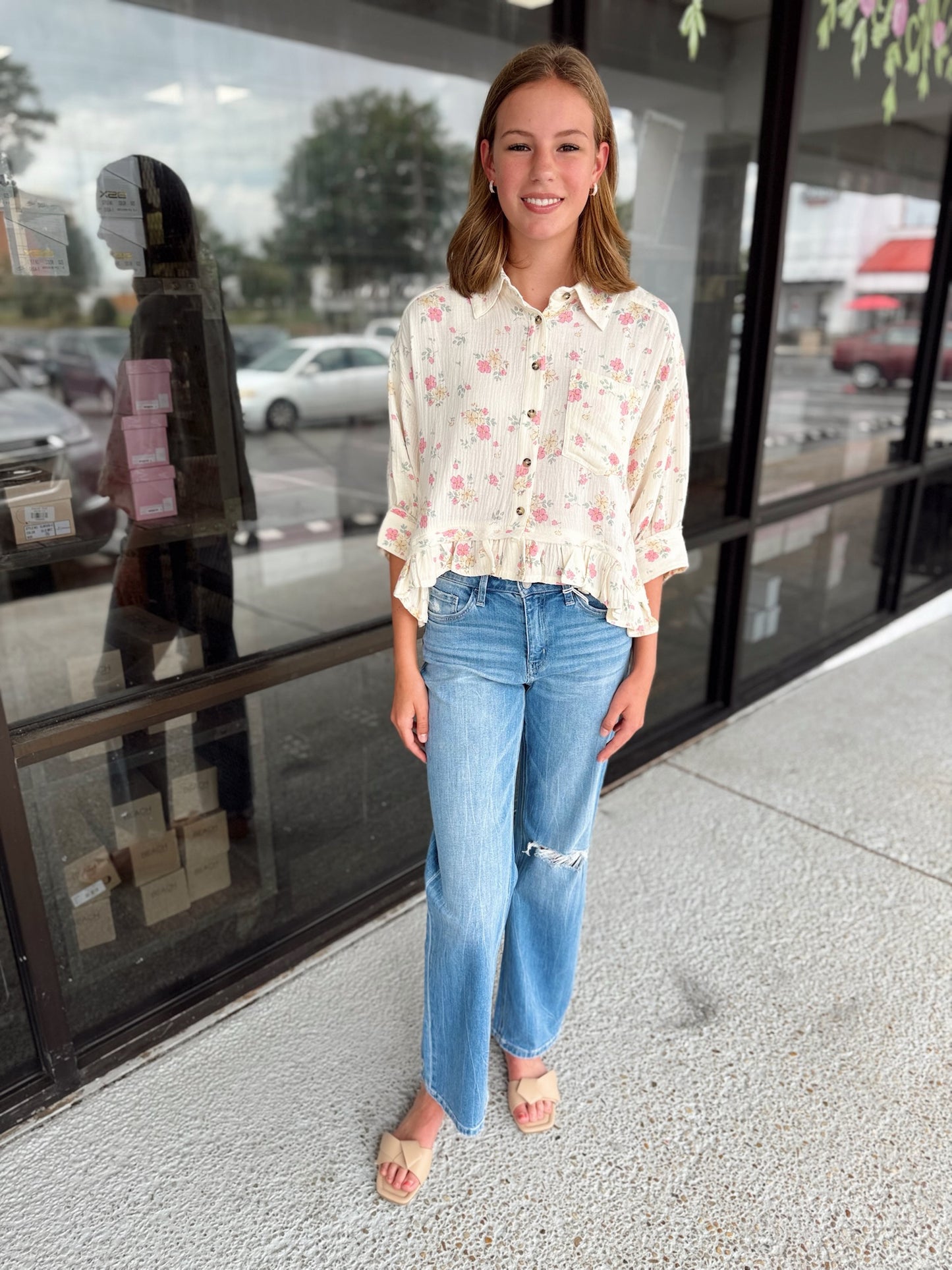 Lover Girl Top - floral pink