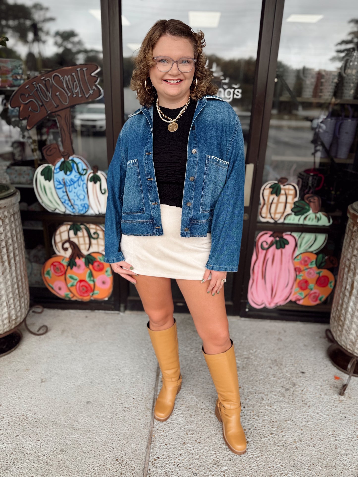 Blanket Stitch Denim Jacket