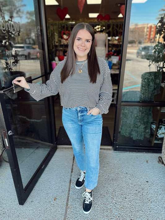 Scuba Lover Girl Top - black/white