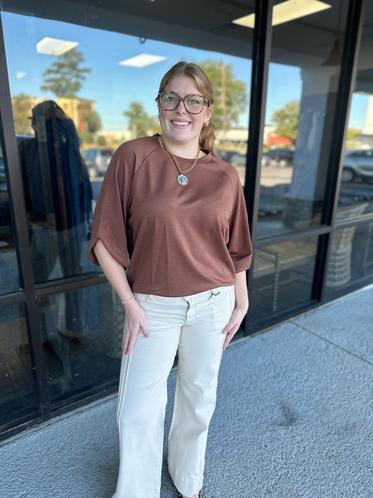 Cozy Little Moments Top - cocoa