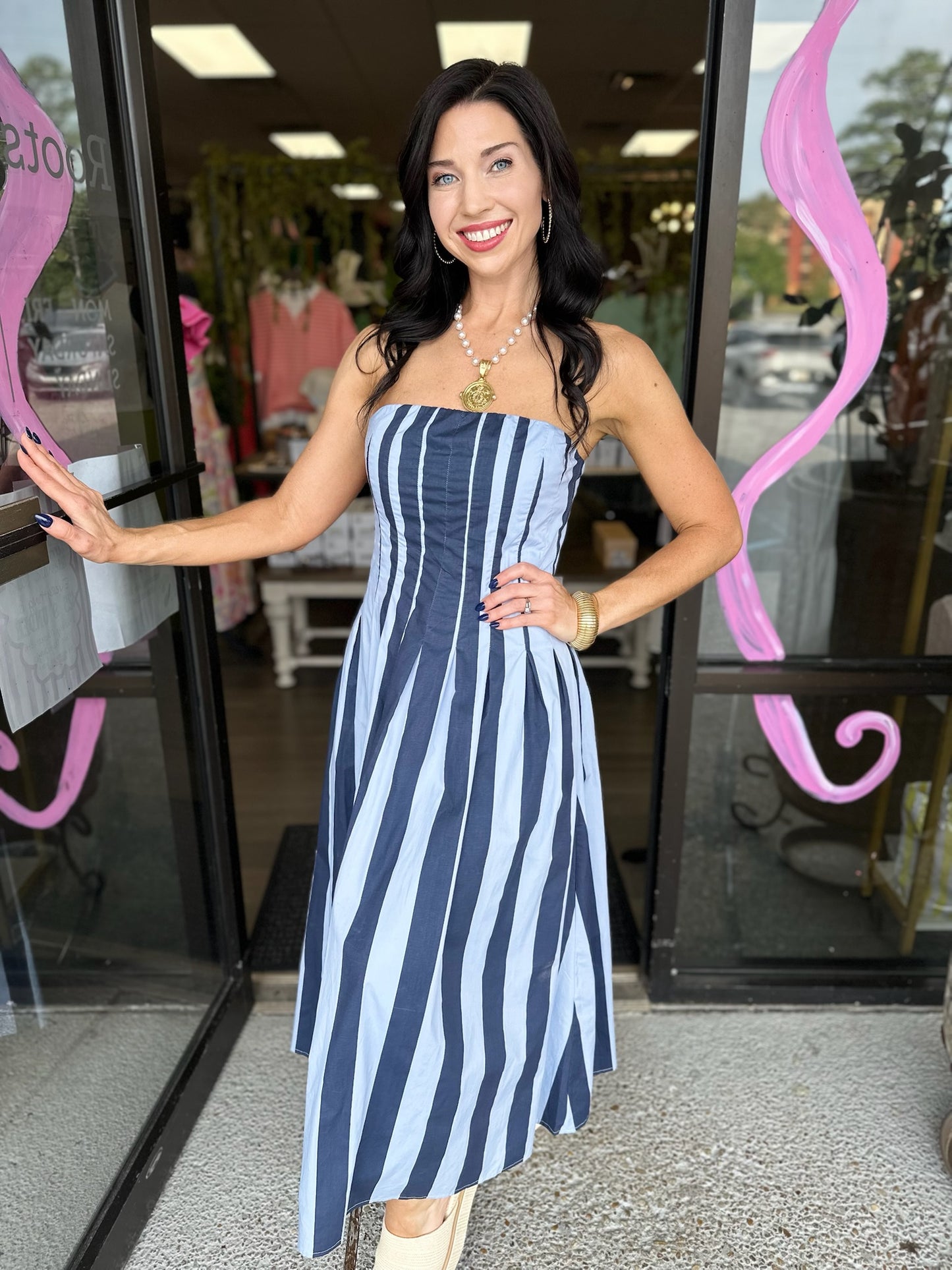 Gameday Flare Midi - navy mix