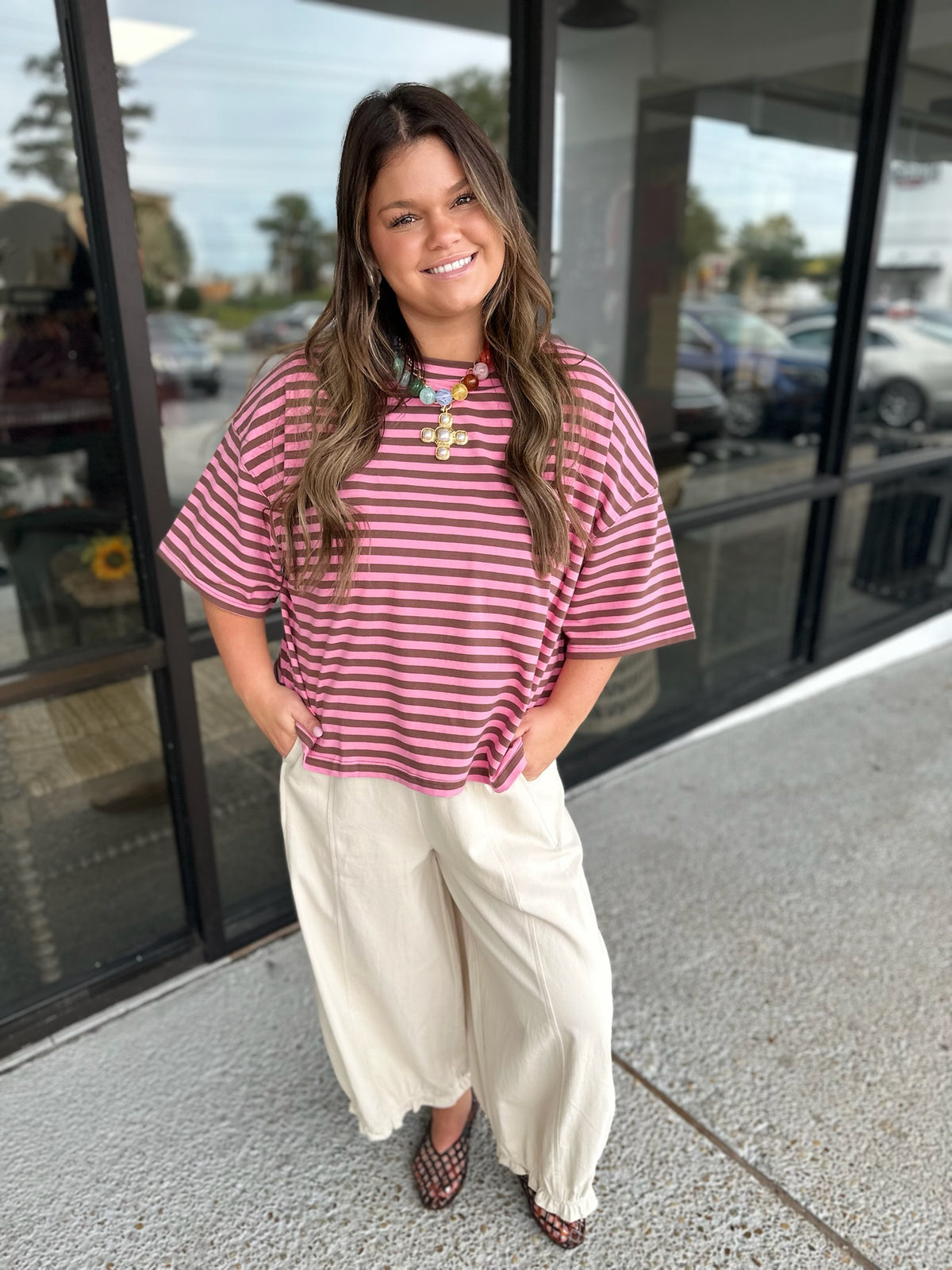 Oversized Boyfriend Tee - chocolate