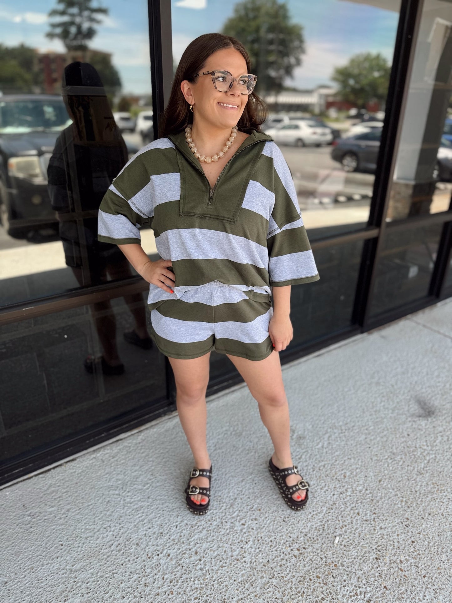 Timmie Short Set - dark olive