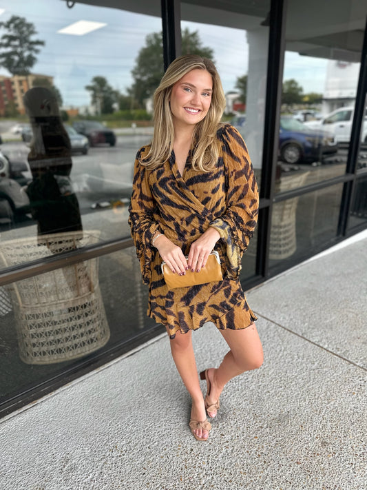 Wild Run Dress - gold/black