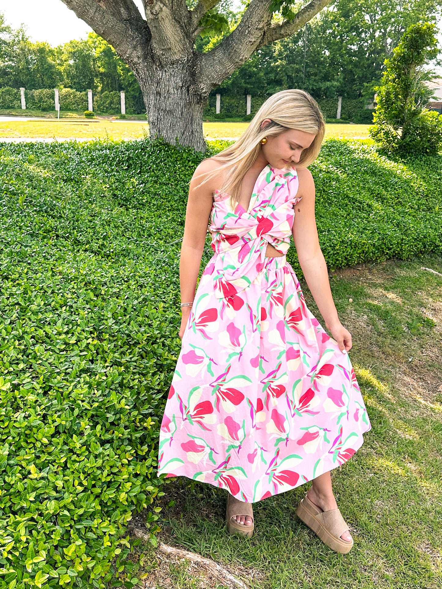 Jillian Midi - pink multi