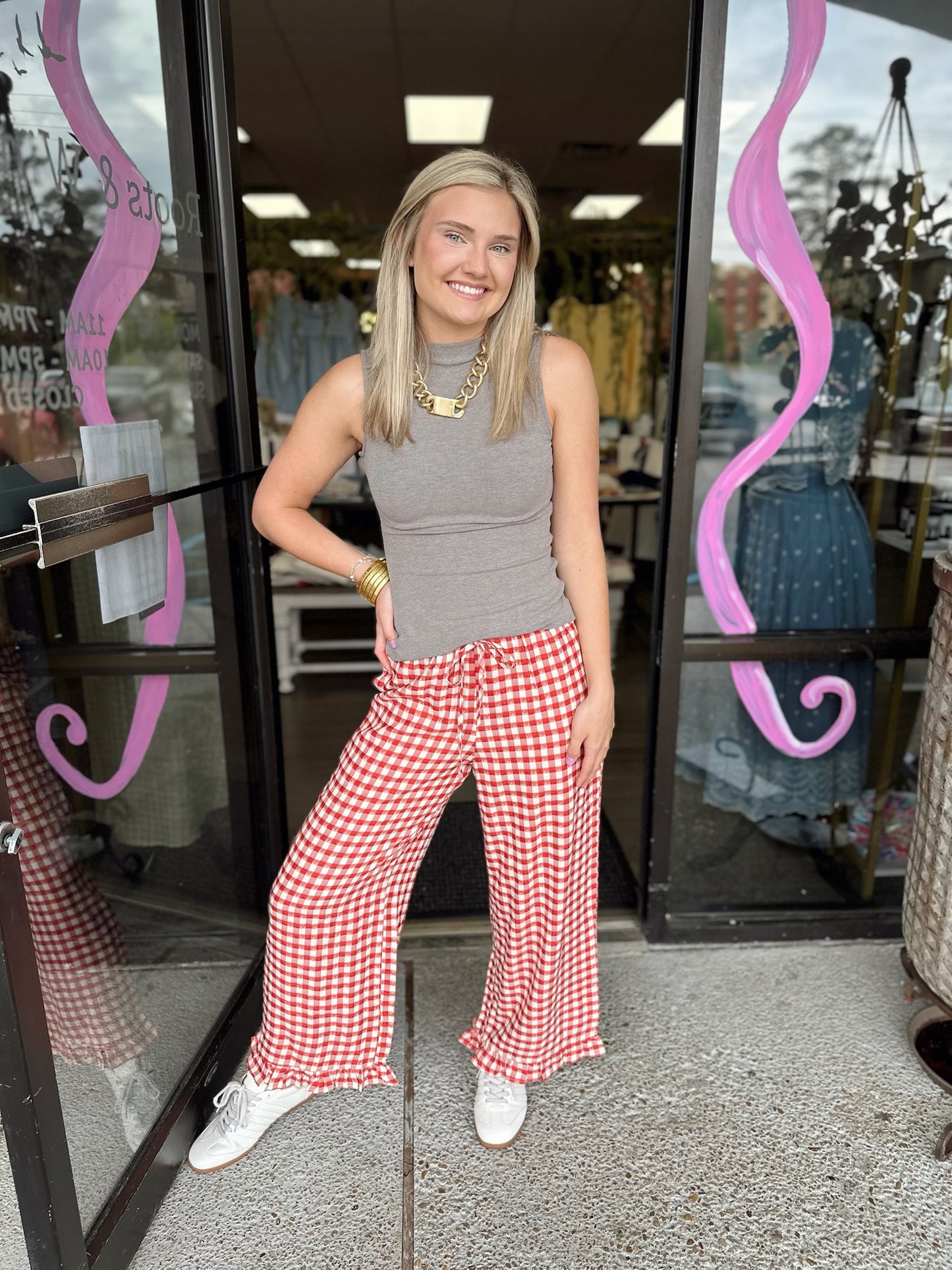 Gingham Kisses - Red
