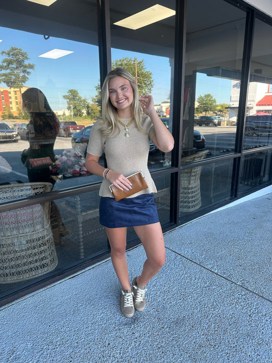 In the Stands Skirt - pageant blue