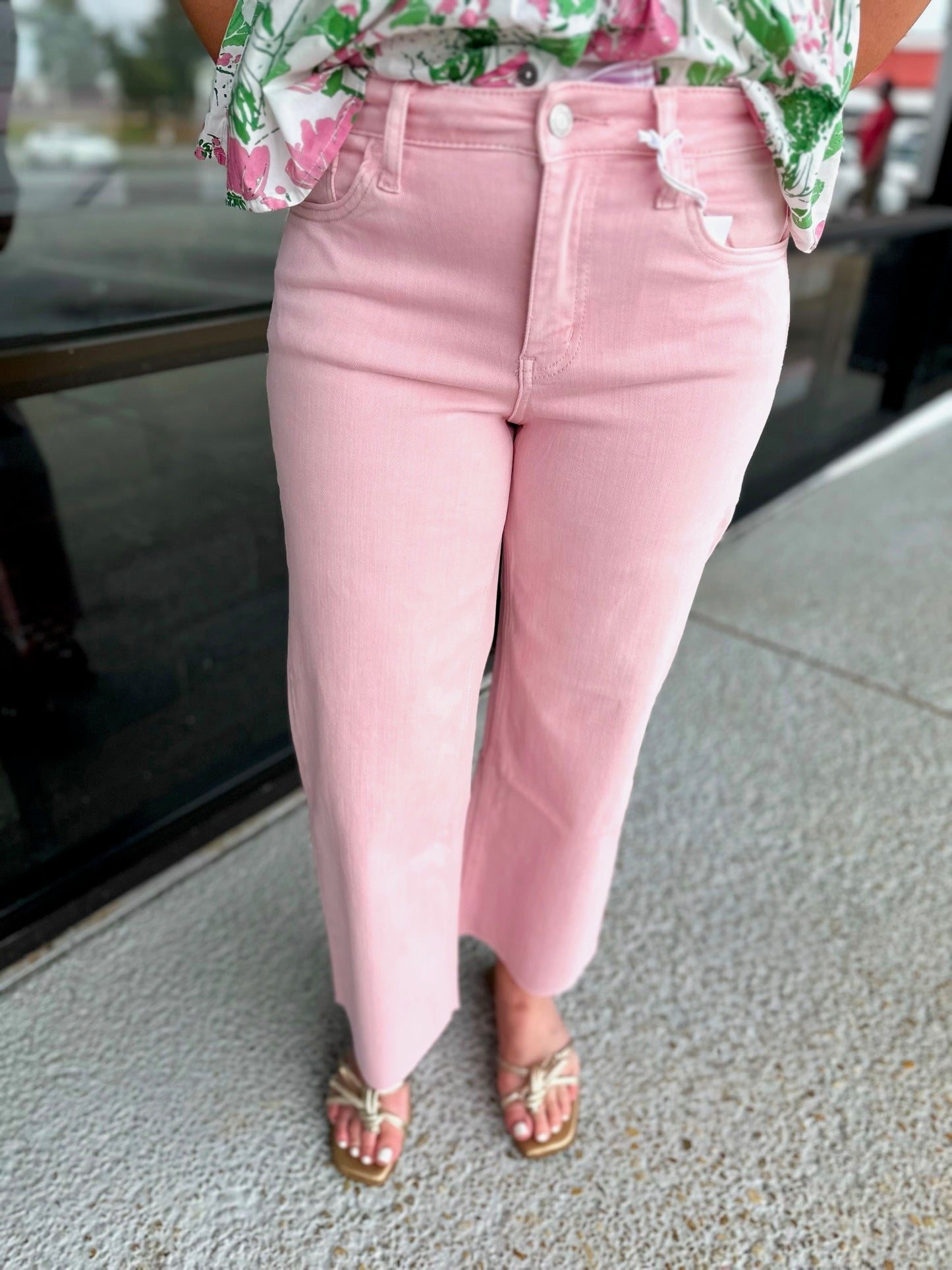 Pale Lilac Crop Flares