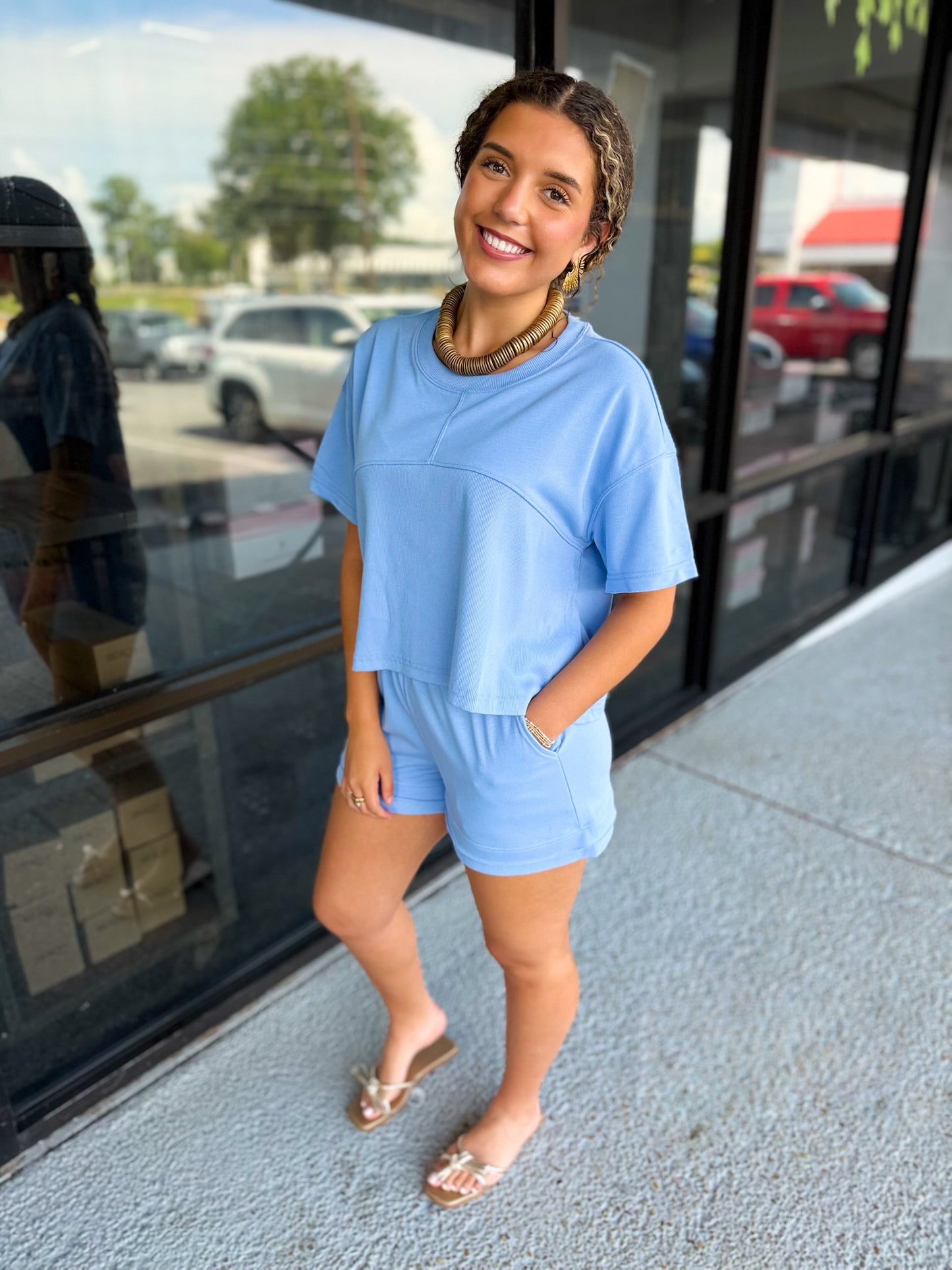Caroline Set - sky blue