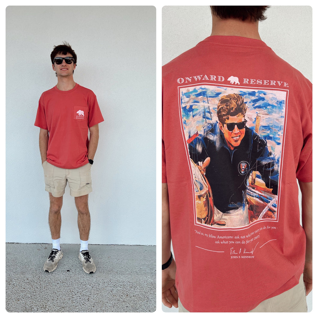 JFK TEE - Washed Red