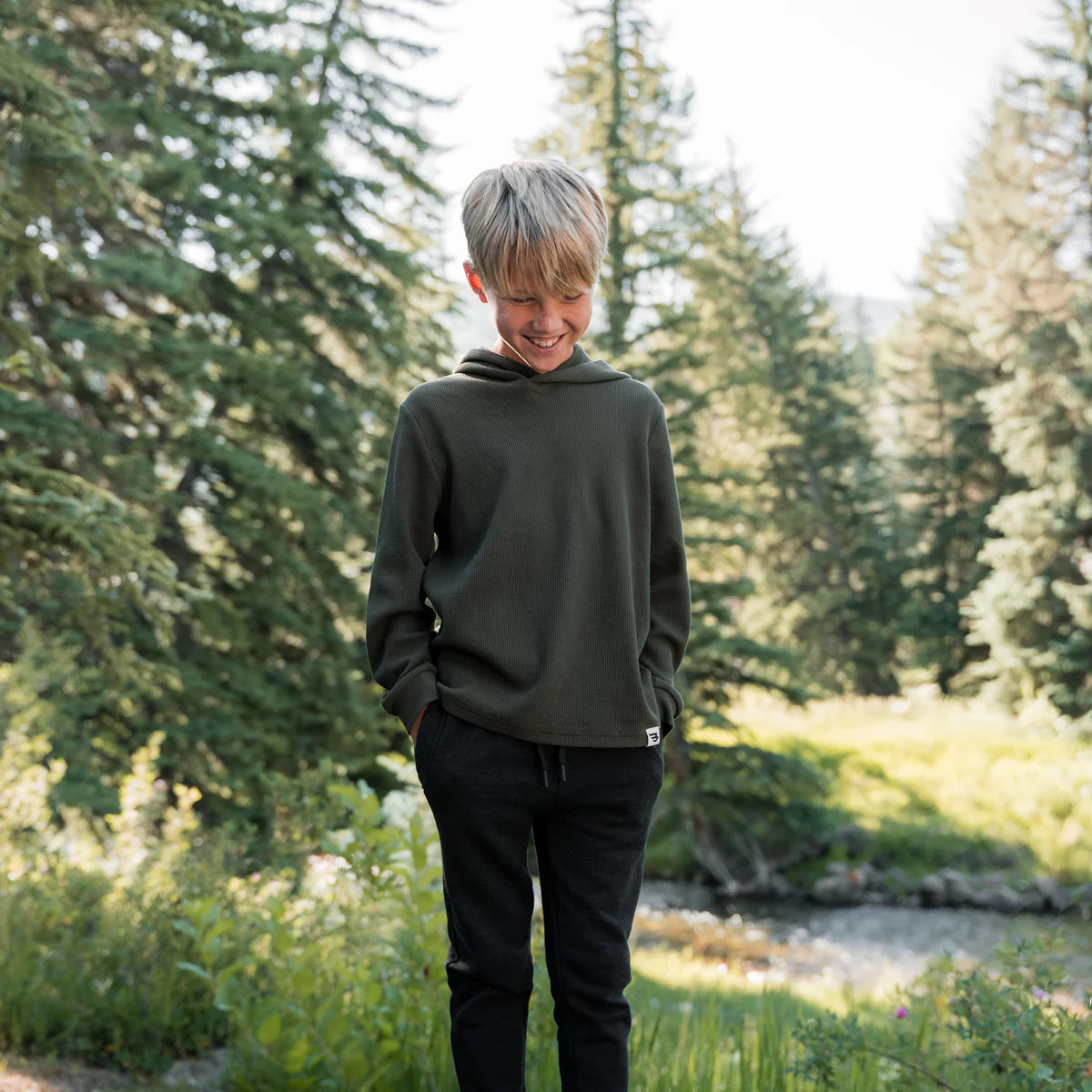 Youth Thermal Hoodie Mallard Green