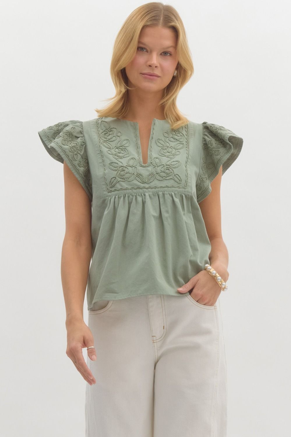 Kristi Flutter Sleeve Top