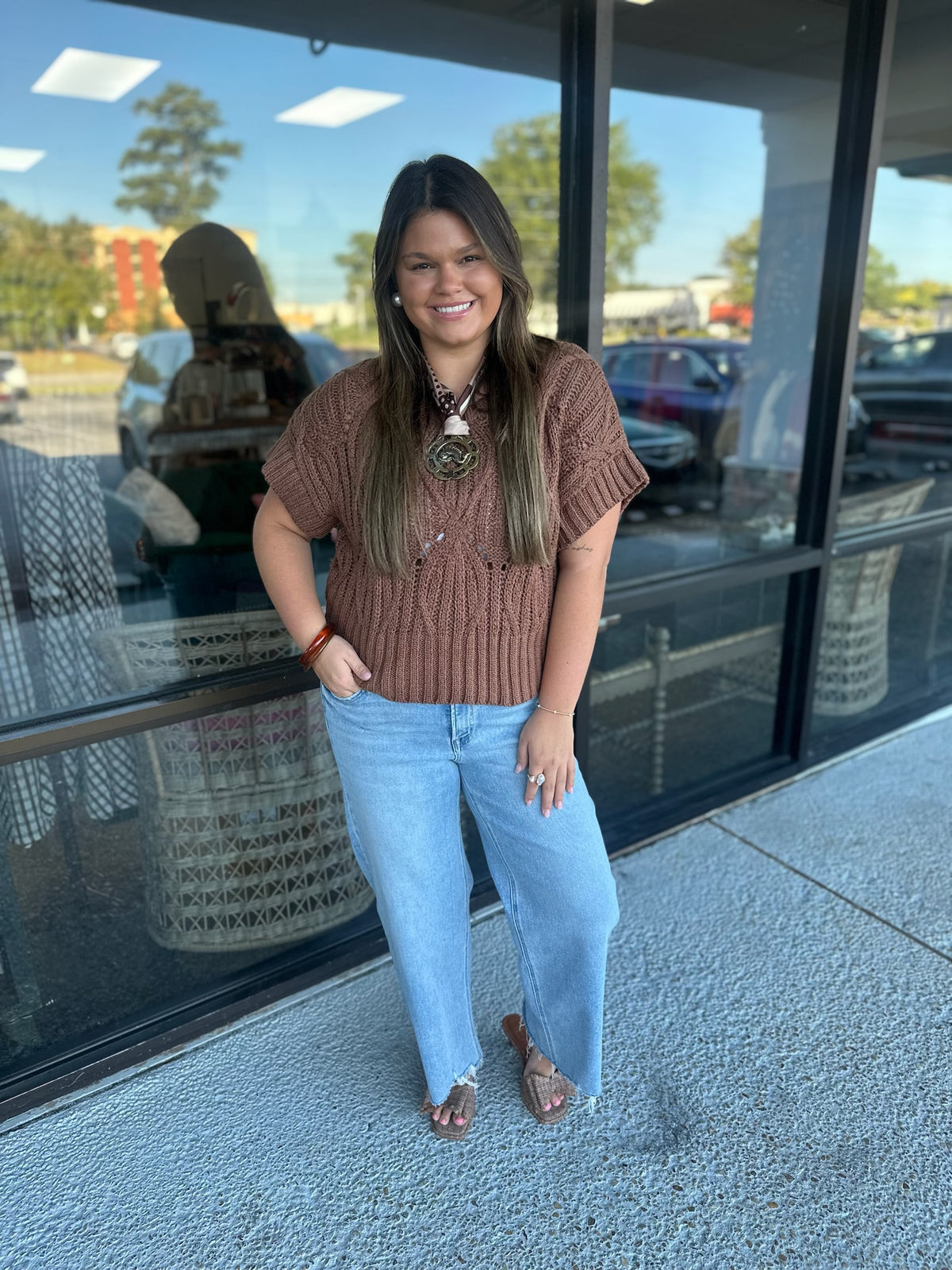 Cali Crochet Top - dark brown