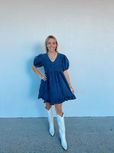 Load image into Gallery viewer, Kick the Dust Up Denim Dress
