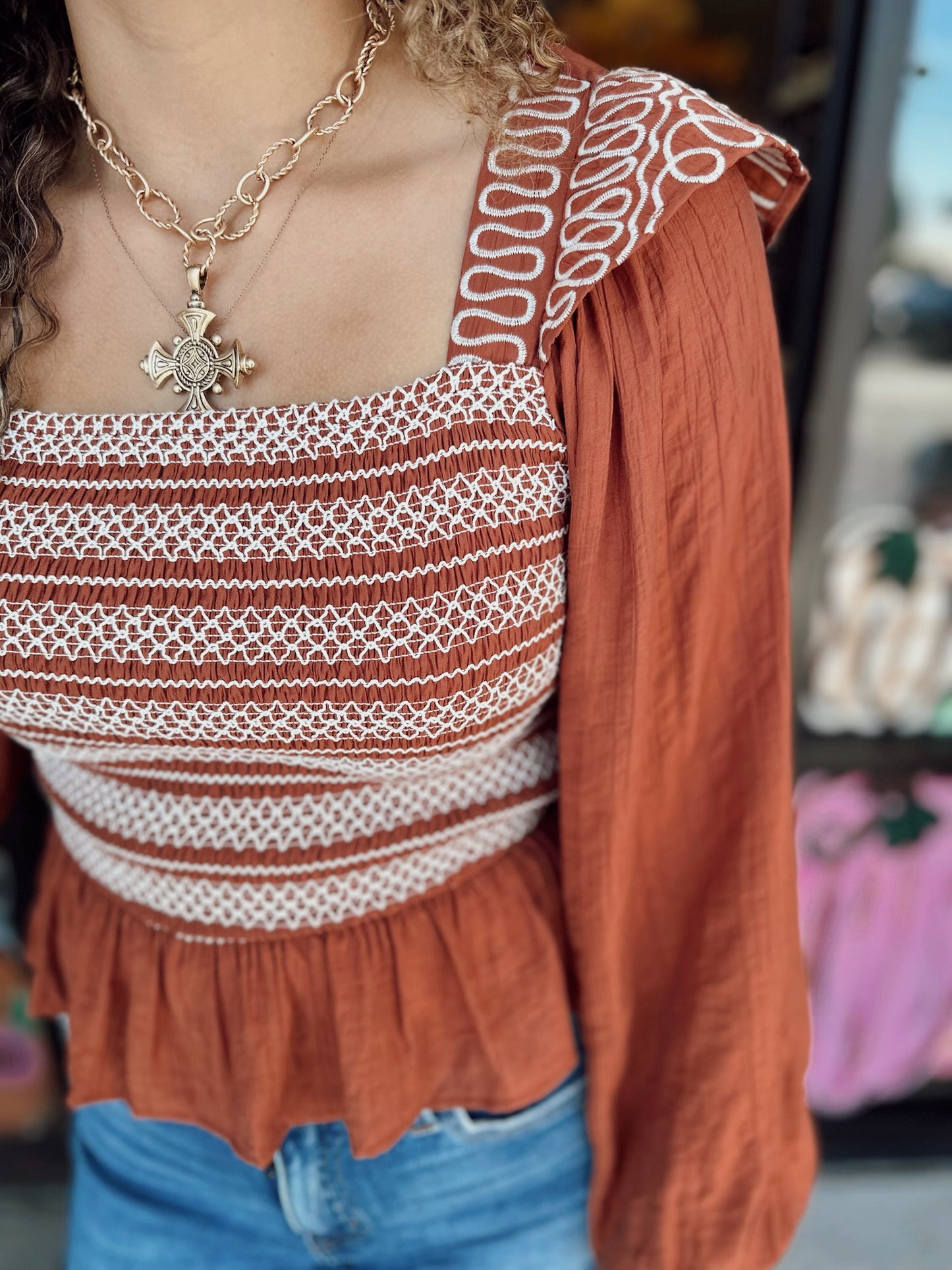 Megan Top-Terracotta