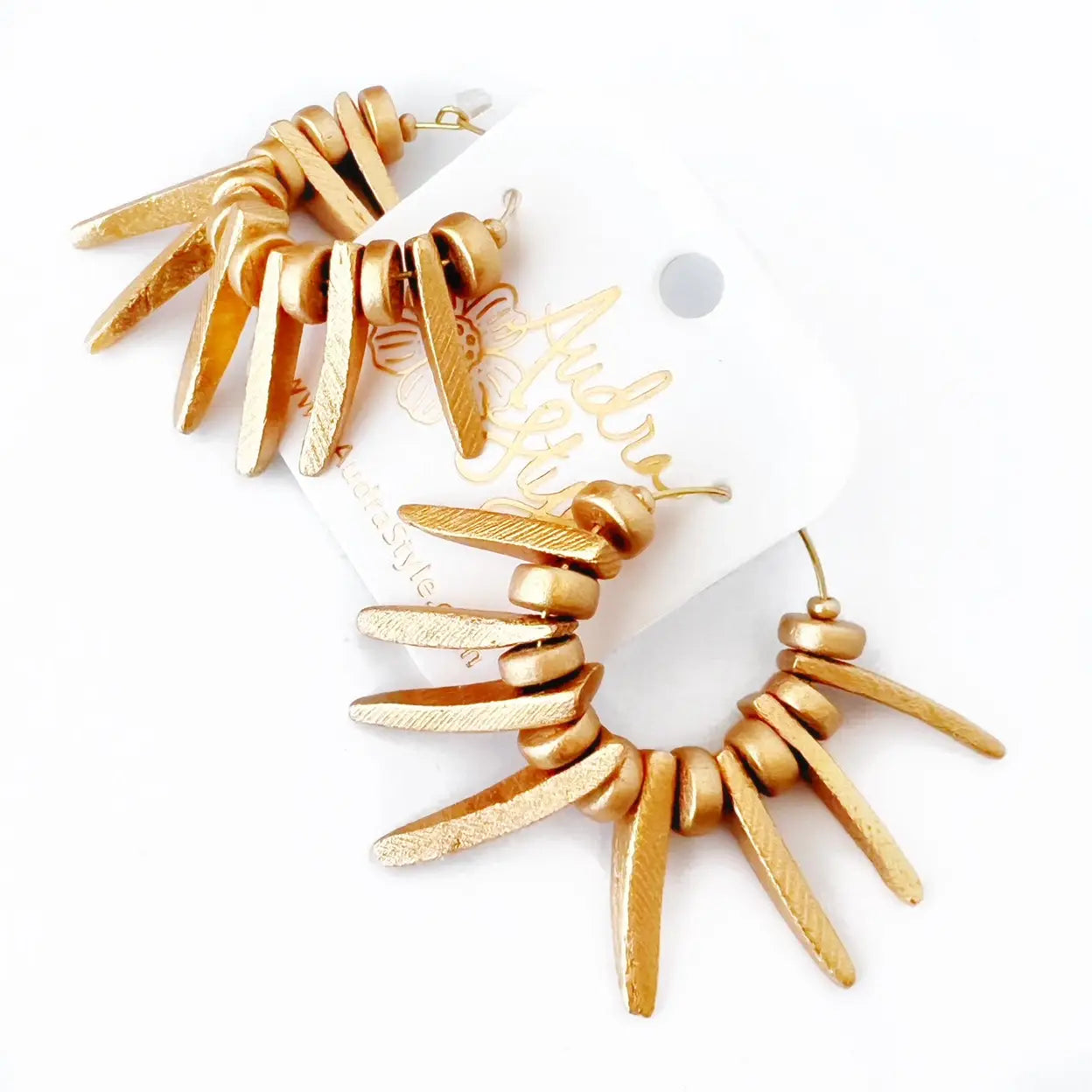 Beaded Fall Statement Hoop