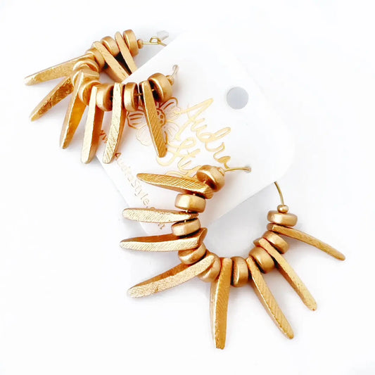 Beaded Fall Statement Hoop
