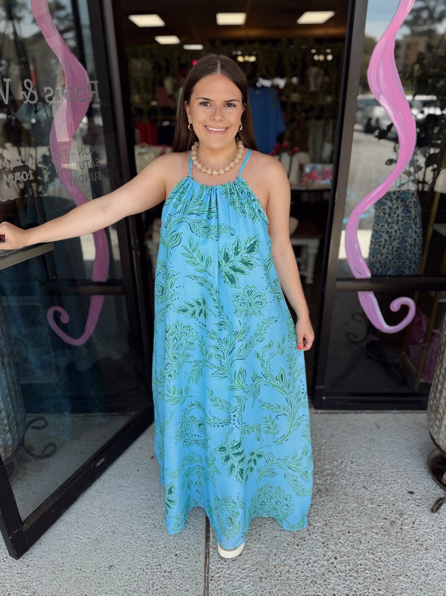 logan dress - blue