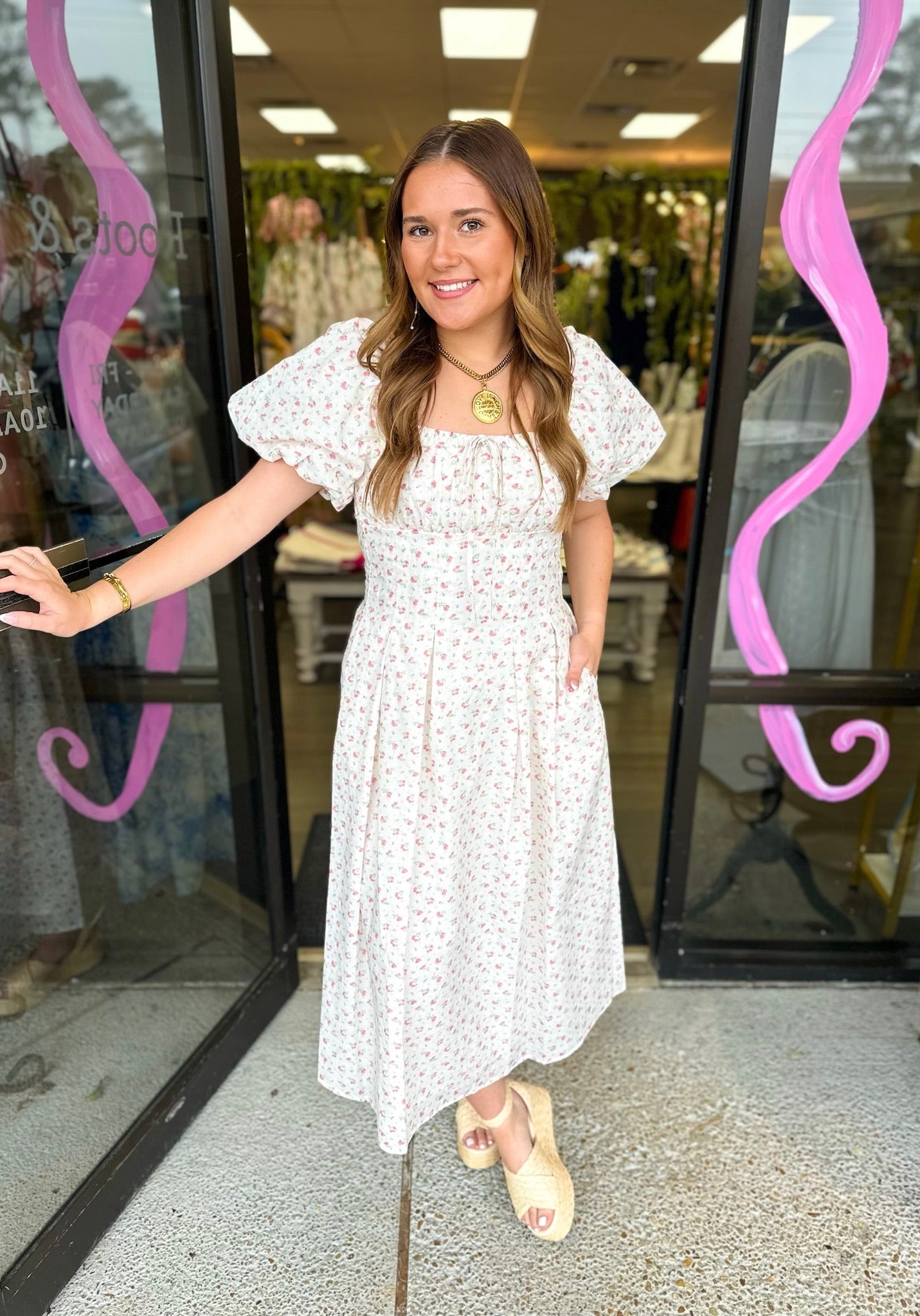 Romantic Kiss Dress - white mix