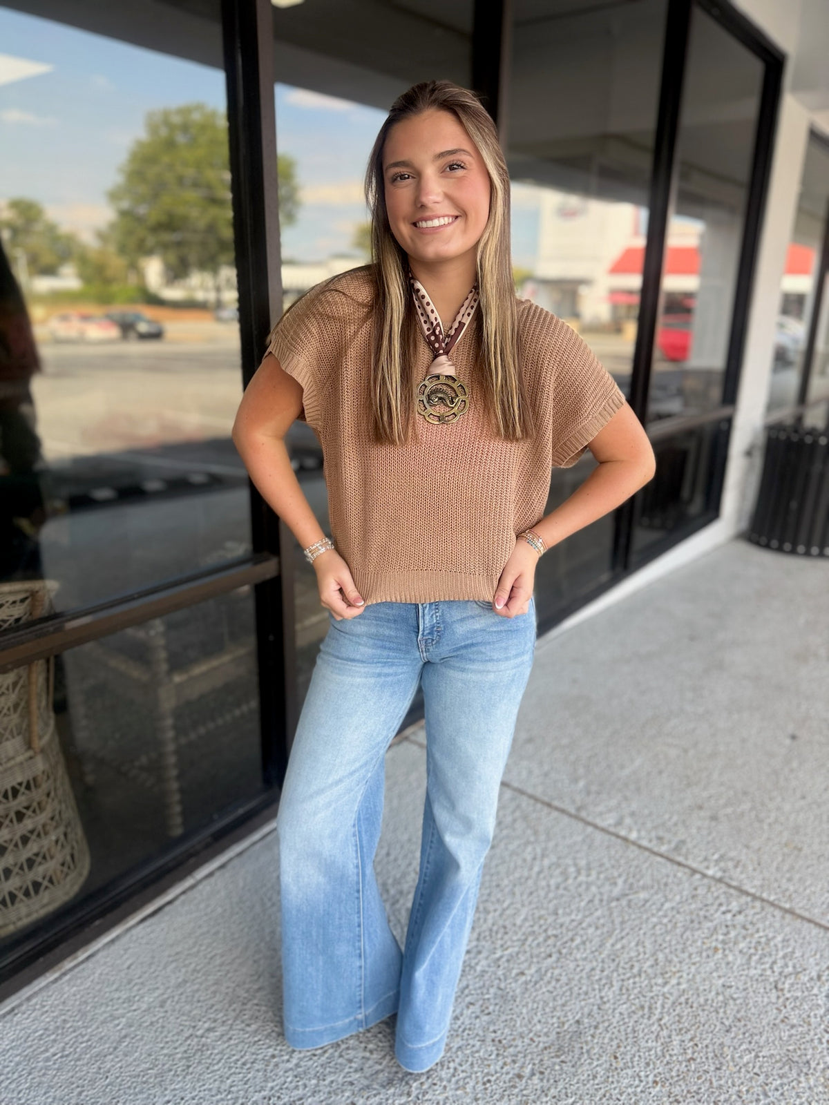 Madden Sweater Top - brown