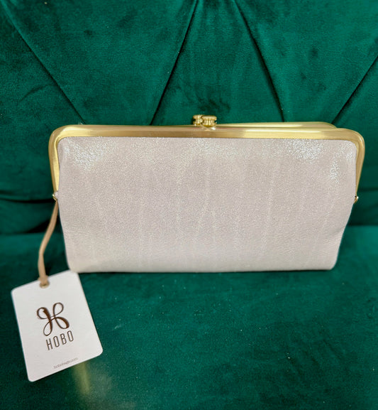 Lauren Clutch Wallet-Sand Shimmer