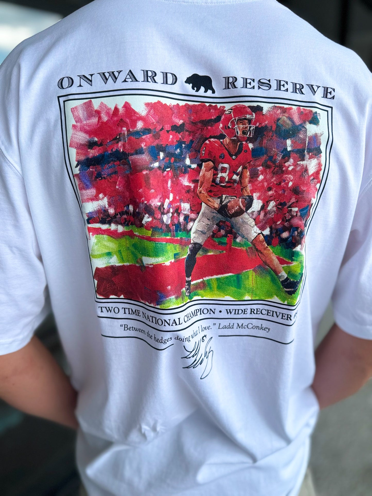 Ladd McConkey Tee-White