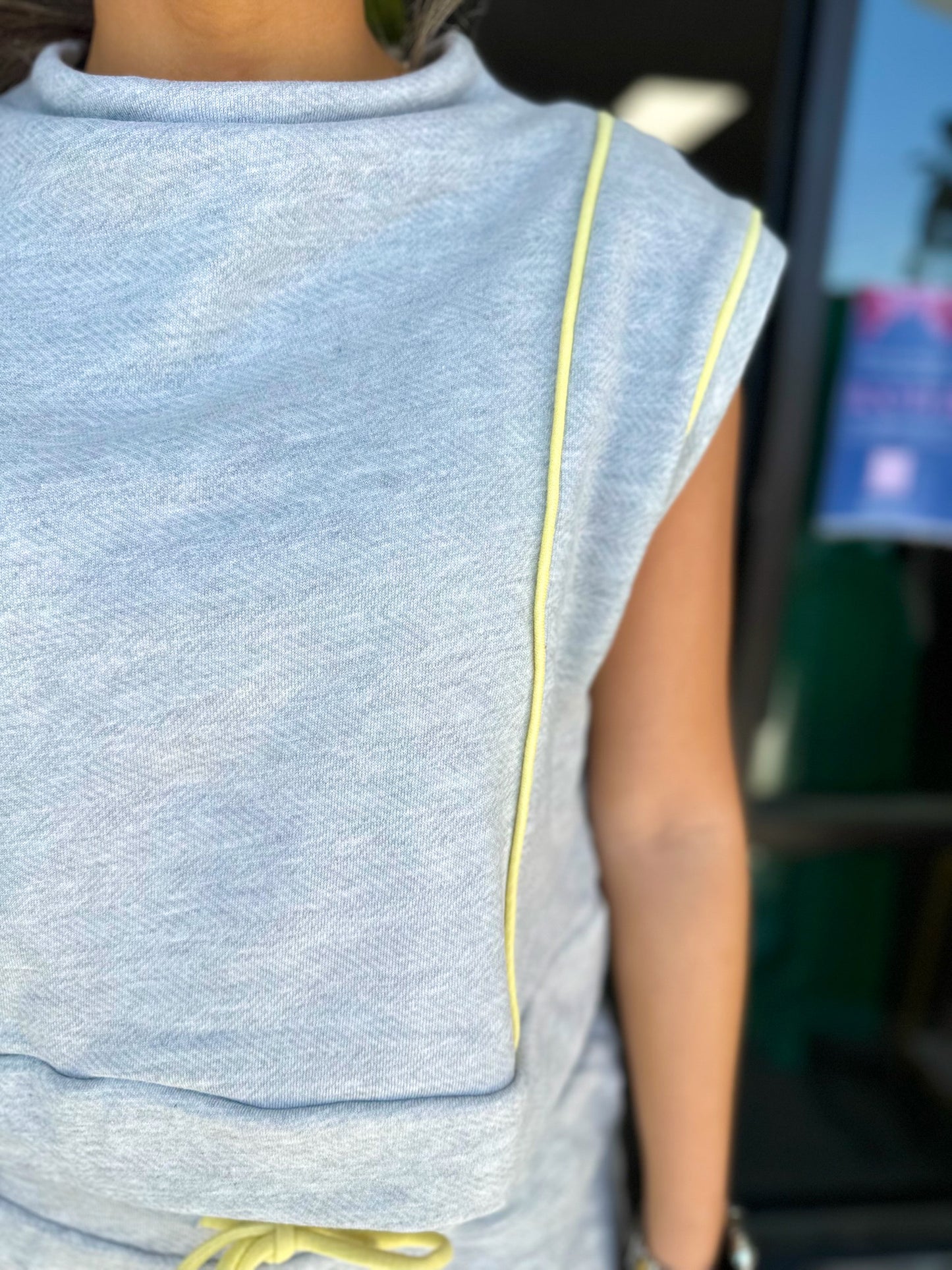 With the Girls Set - Heather Grey/Yellow