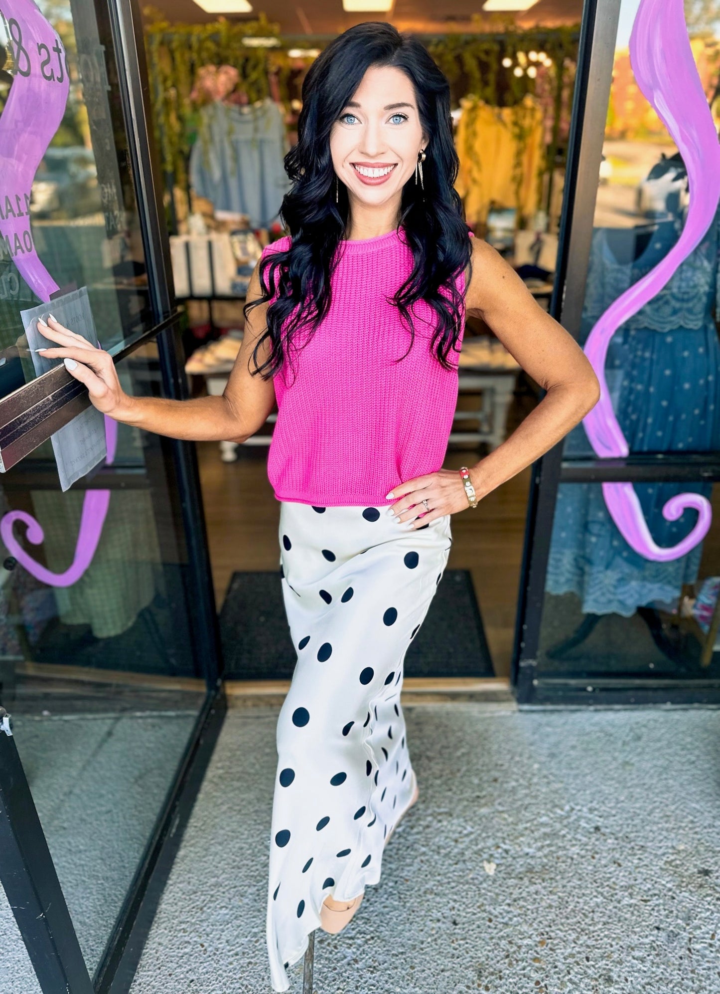 Julie Anna Skirt - white/black