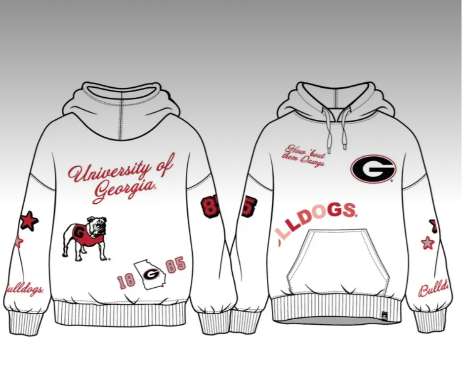 UGA All Over Sequin Hoodie