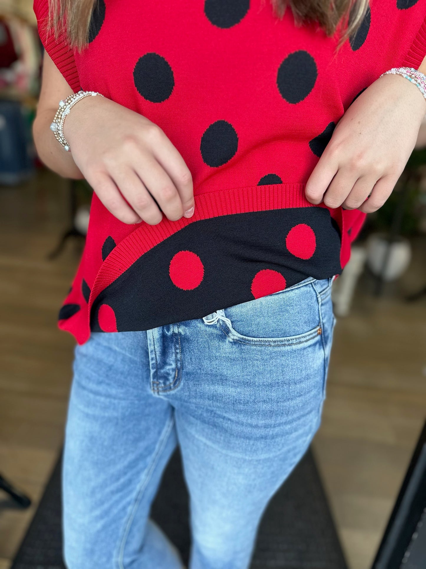 Fantasy Game Top - black/red