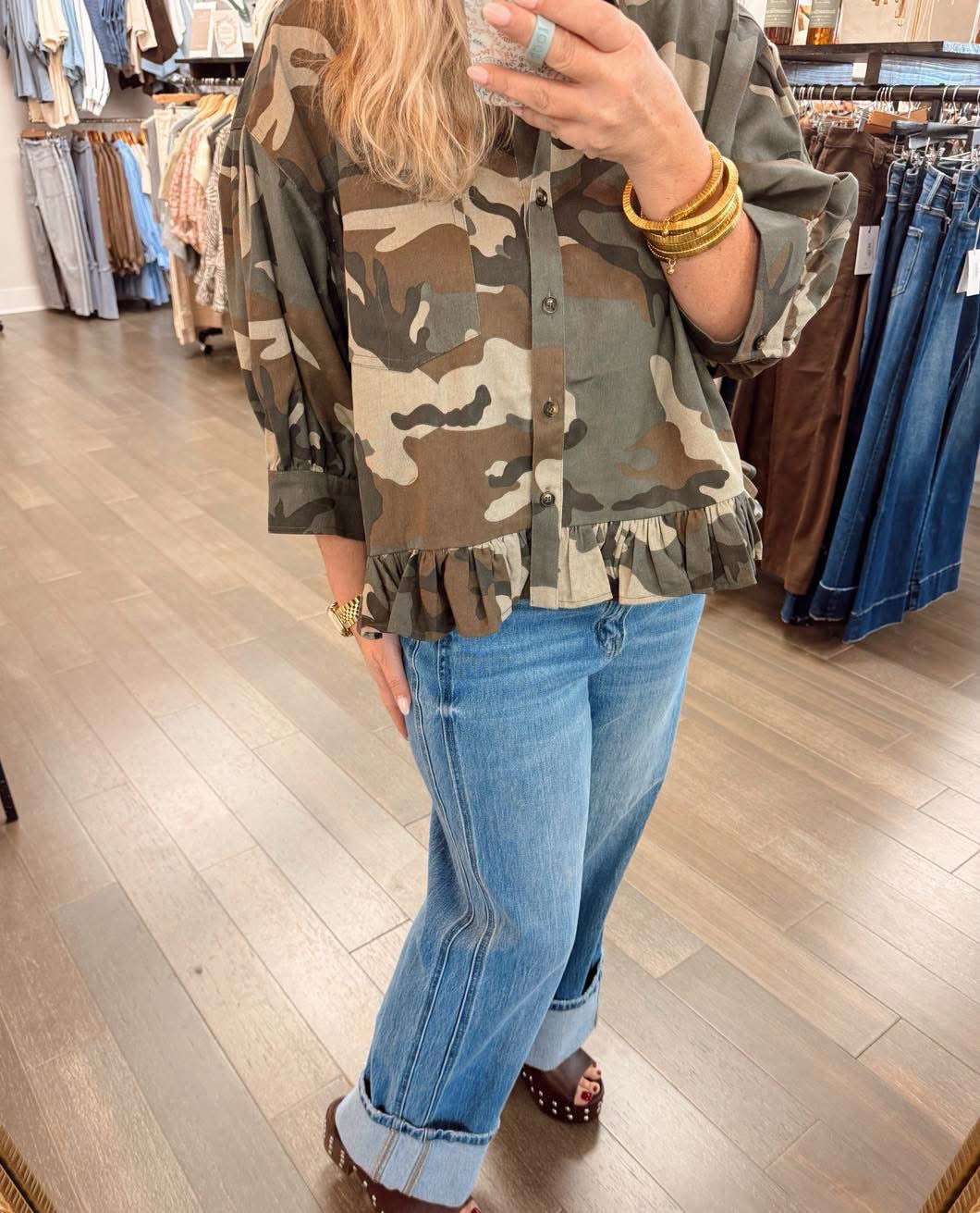 Camo Please Top