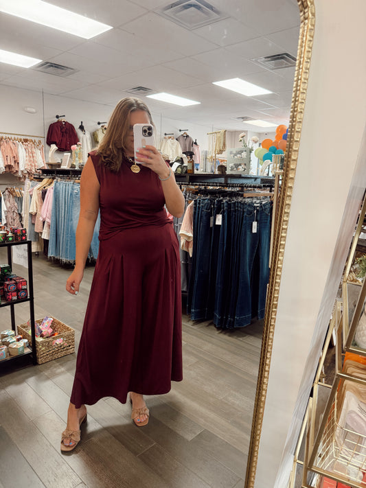 Nolita Pant Set - burgundy