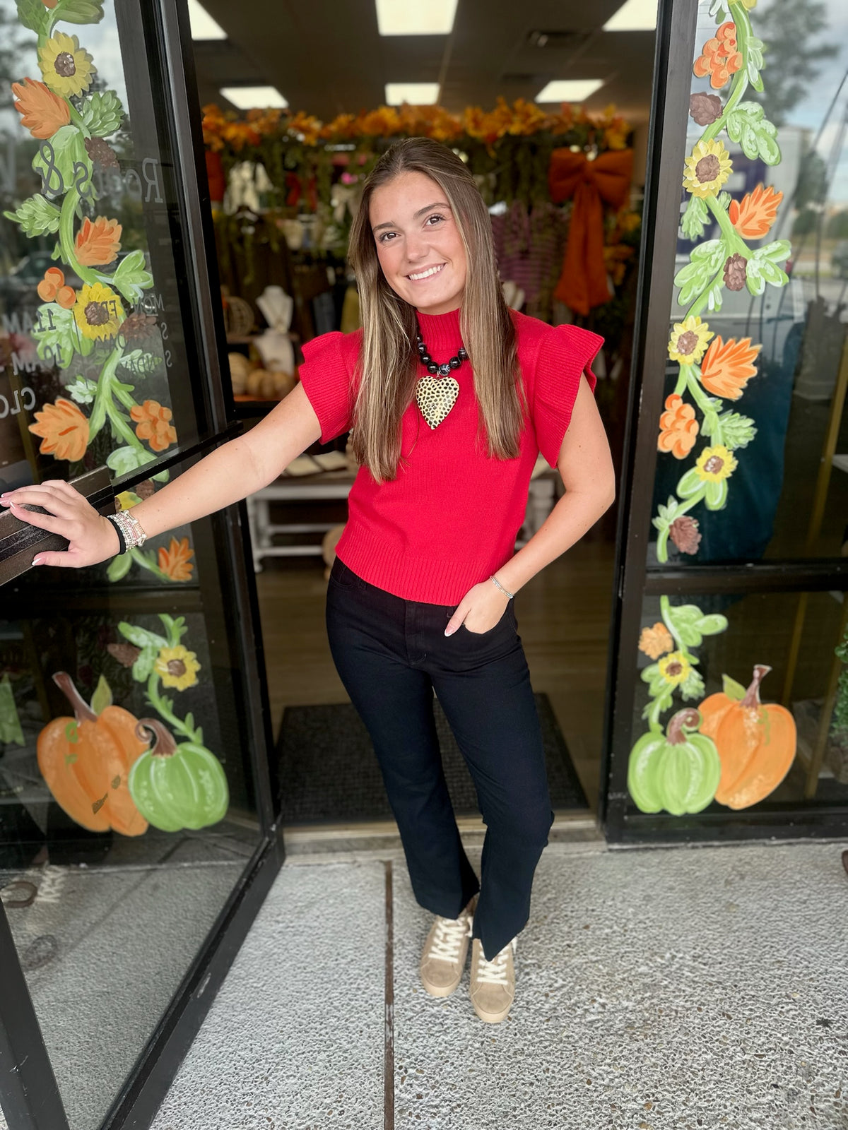 Macy Top - red