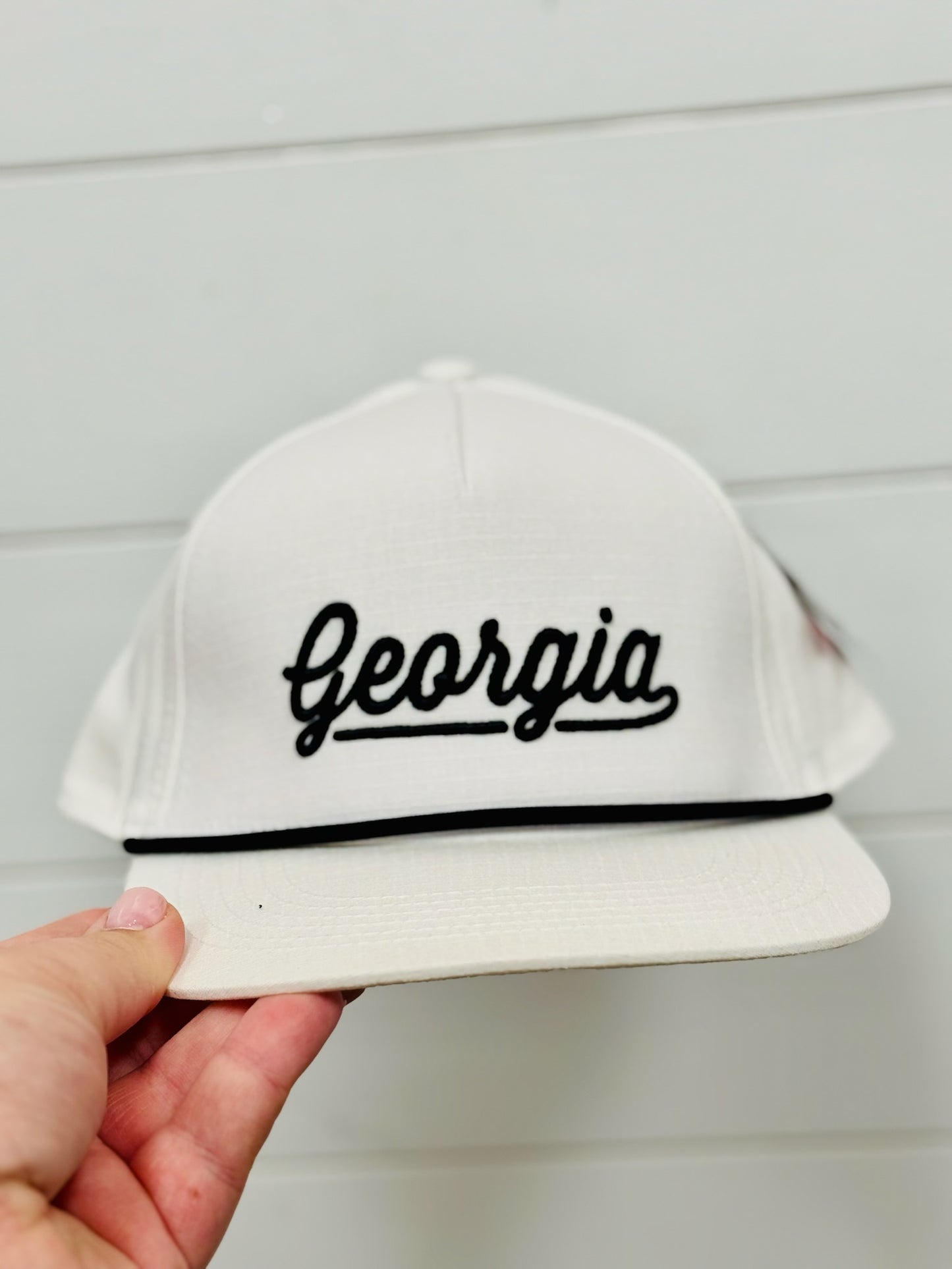 Georgia Script Hat-White