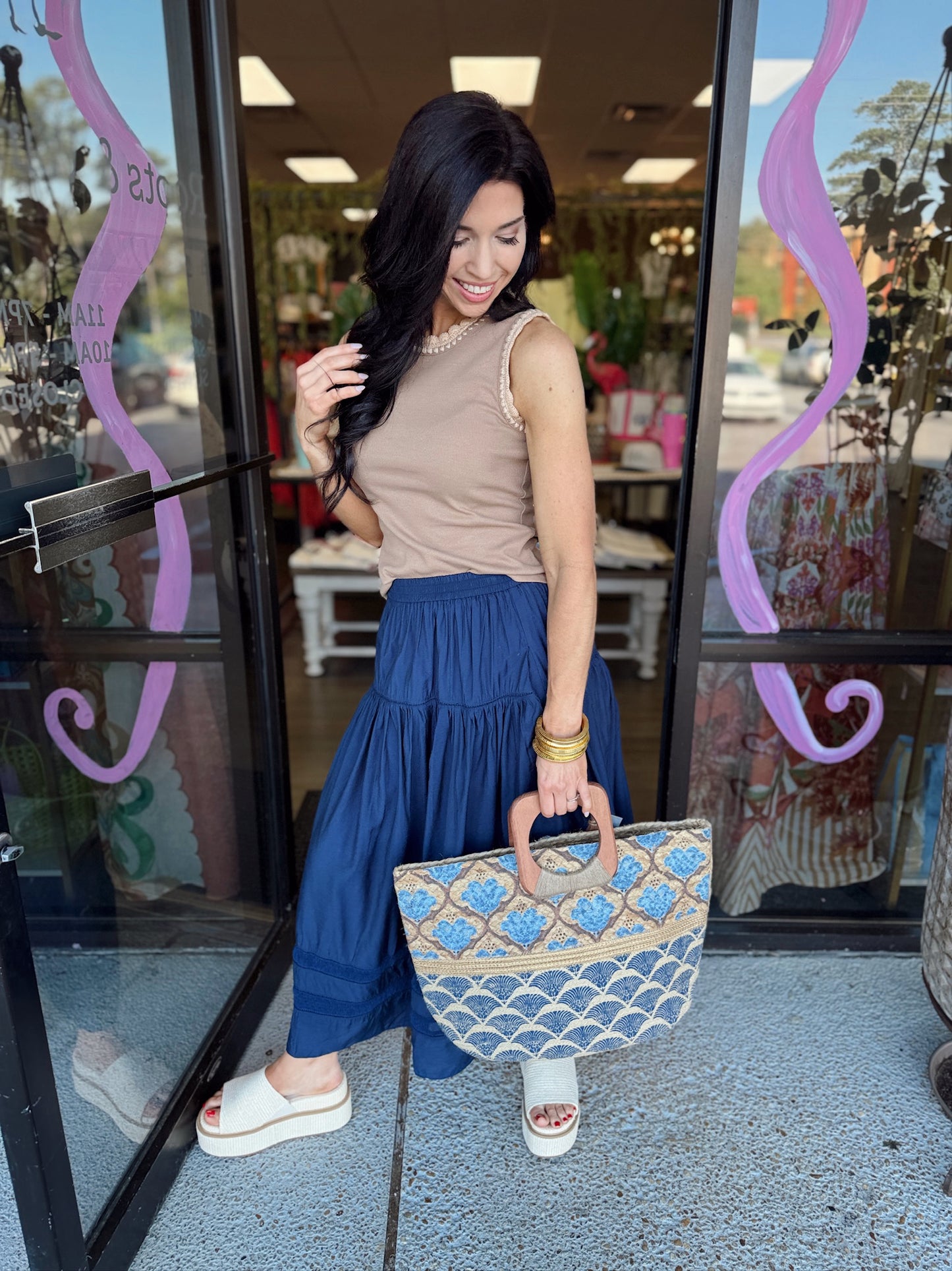 Swing On Skirt - Navy