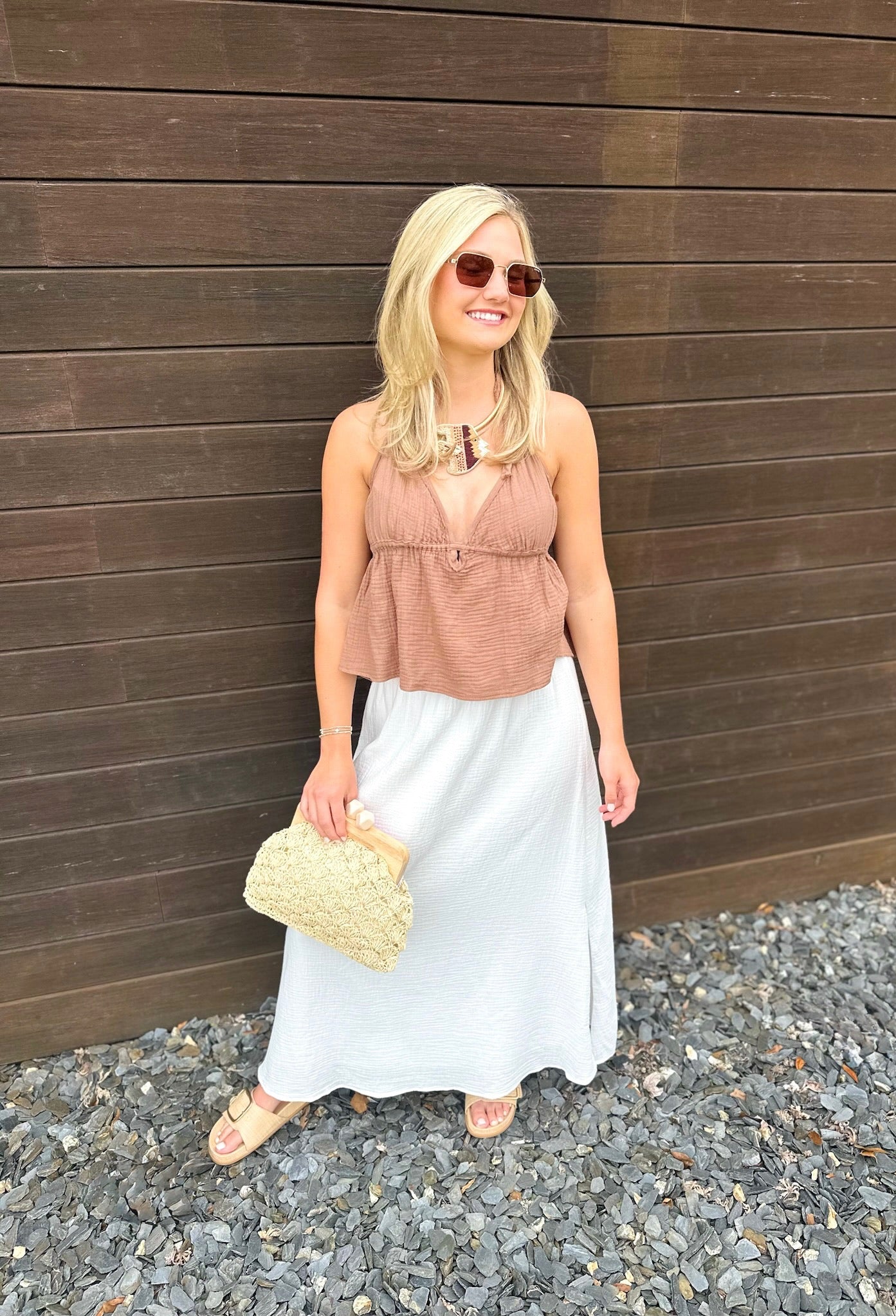 Maria Halter Top - tiramisu