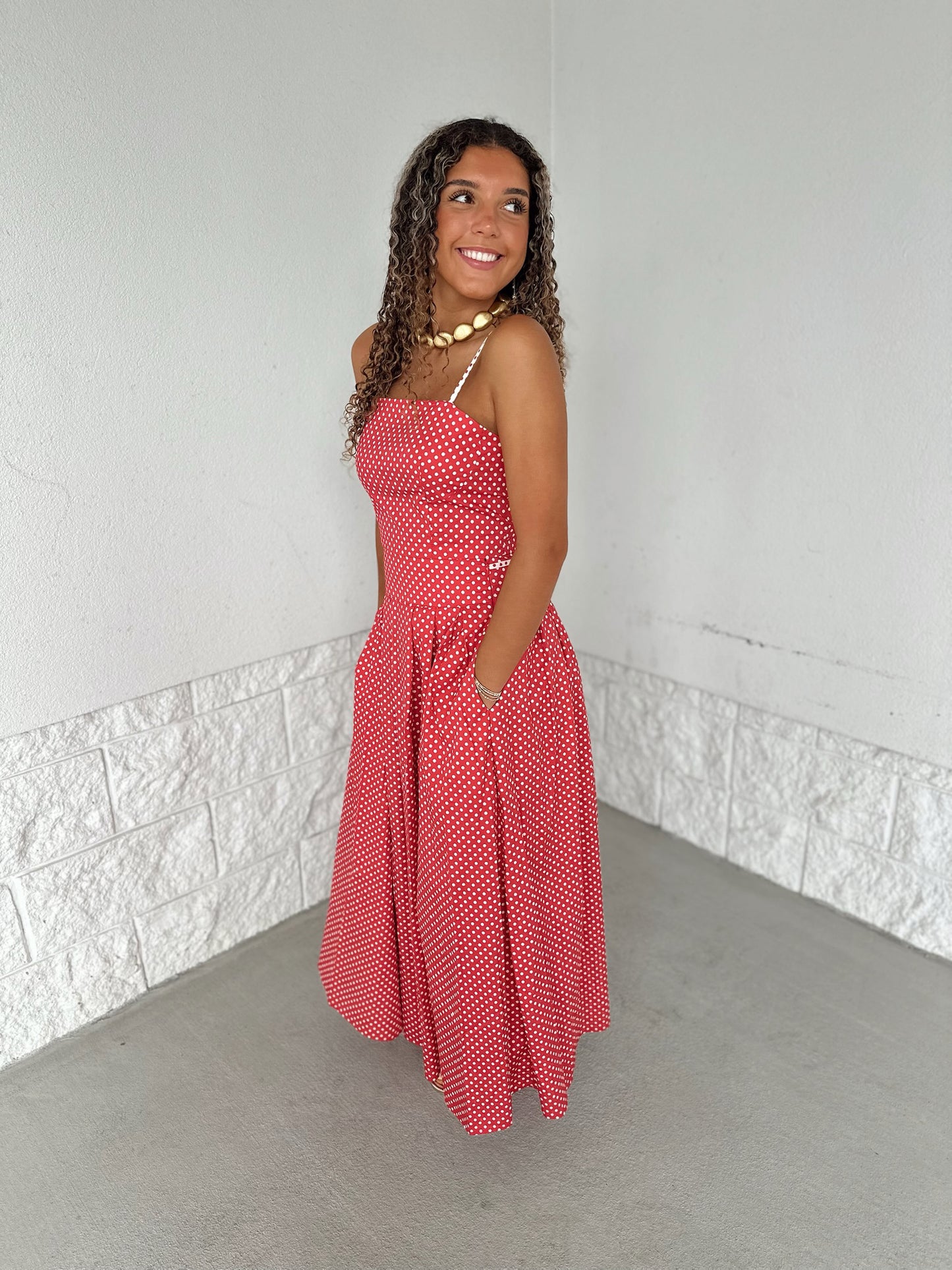 polka cutie set - red