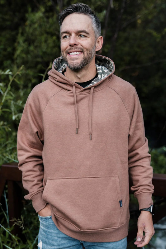 Fleece Hoodie - Heather Brown