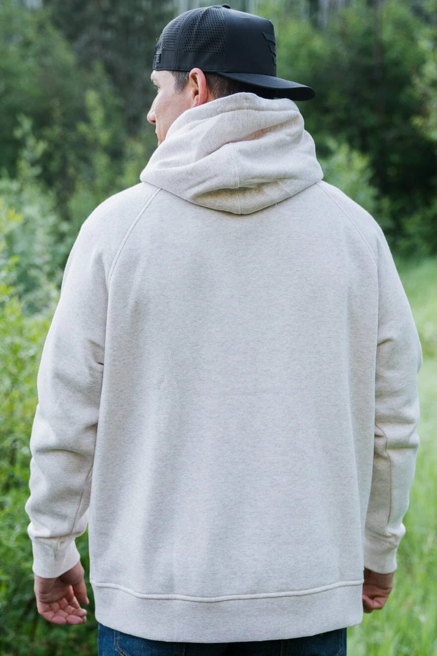 Fleece Hoodie - Whitetail Deer - Heather Oatmeal