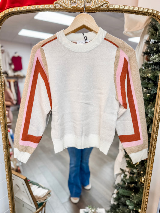 Colorblocked Kisses Sweater