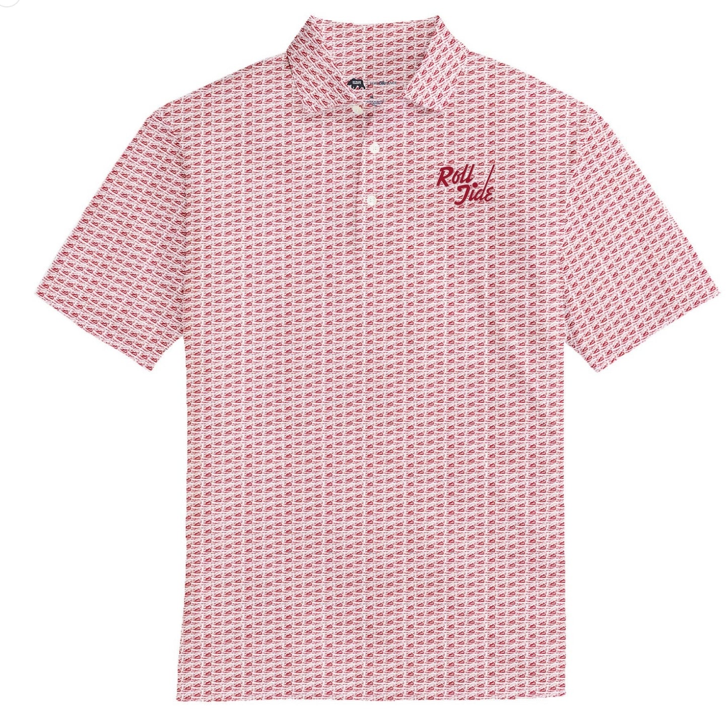Roll Tide Printed Performance Polo-Crimson