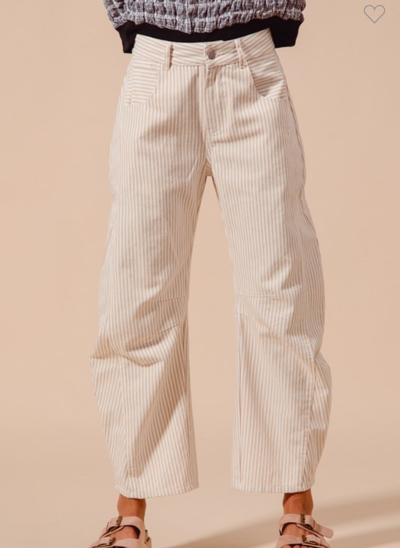 Pinstripe Barrel Denim