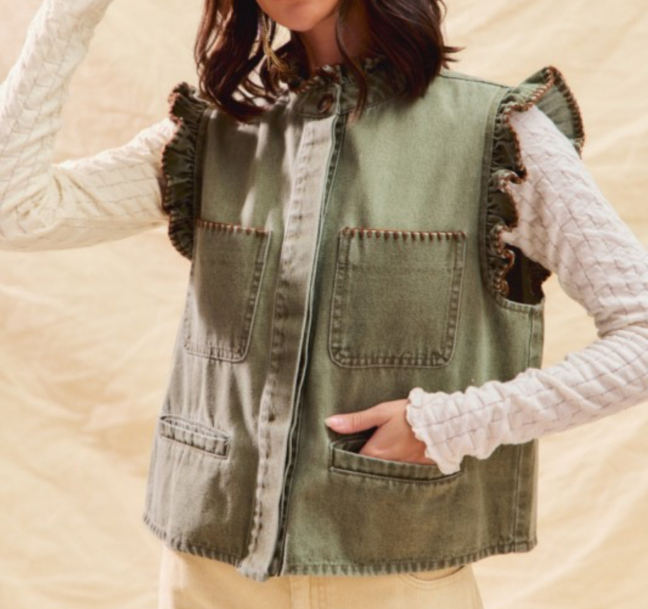 Two Tone Missy Vest