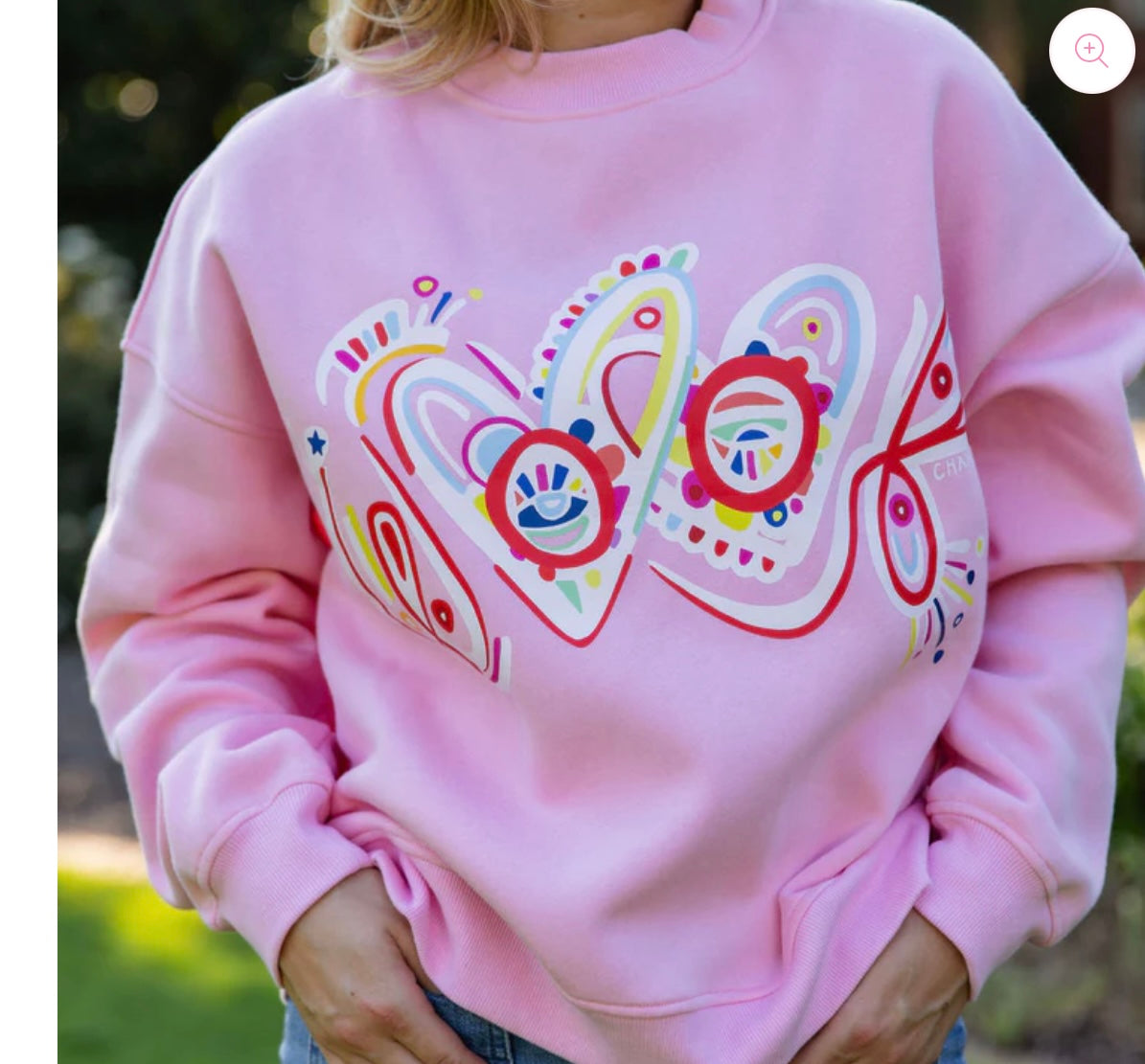 “Woof” Crewneck-Pink