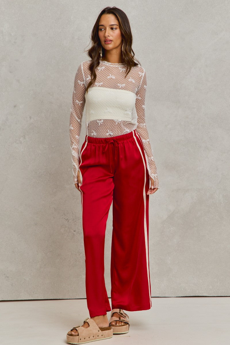 Christmas Satin Pants